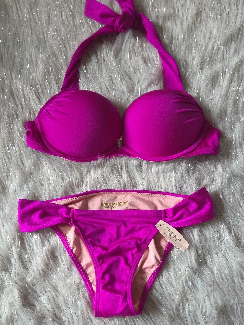 Victoria's Secret Hot Purple/ Pink Push-Up Bikini Set